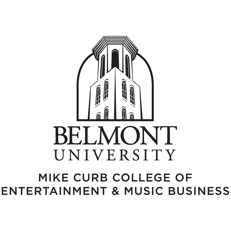 Belmont logo with the the text Mike Curb College of Entertainment & Music Business