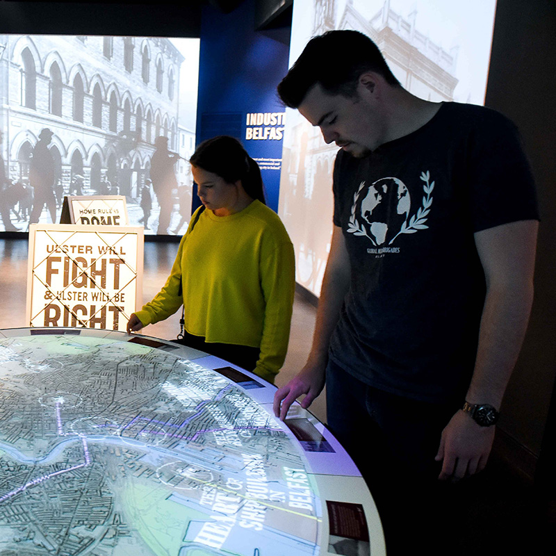 Adult students at the Titanic Museum in Belfast, N. Ireland