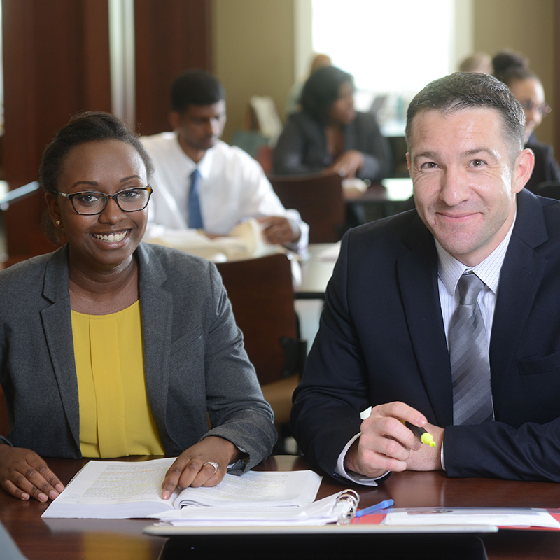 Law students at a networking event