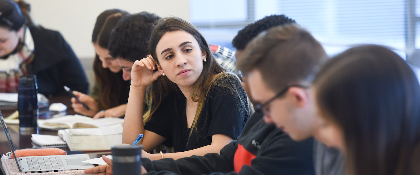 Students in a classroom at Belmont University