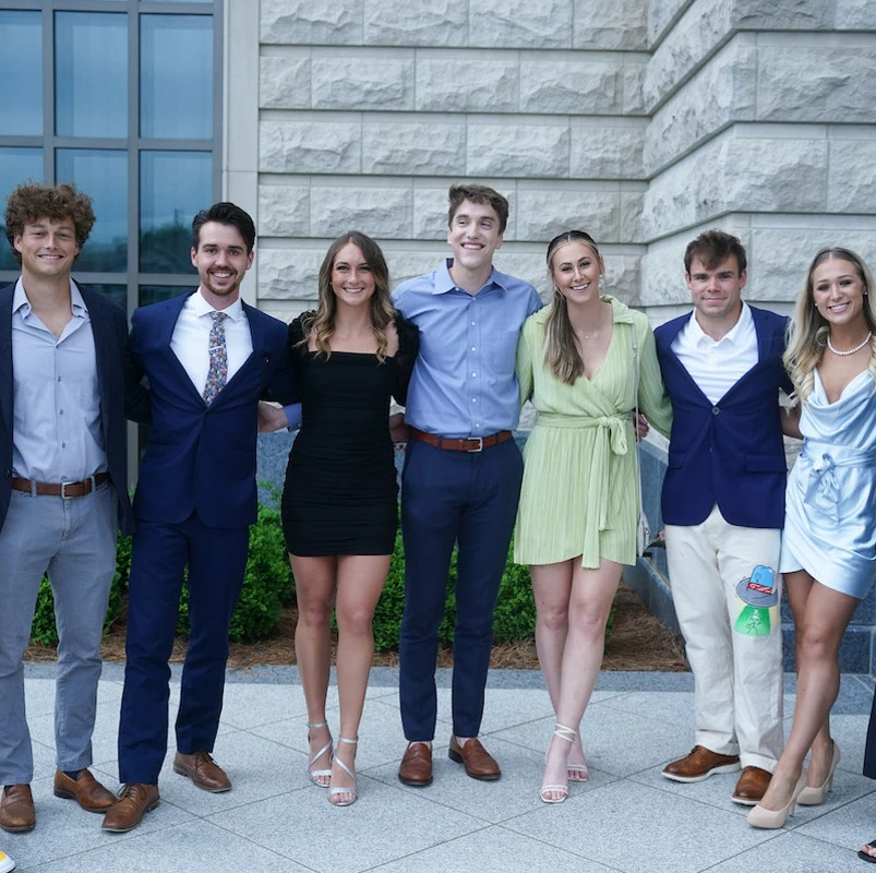 Students posing for a photo together