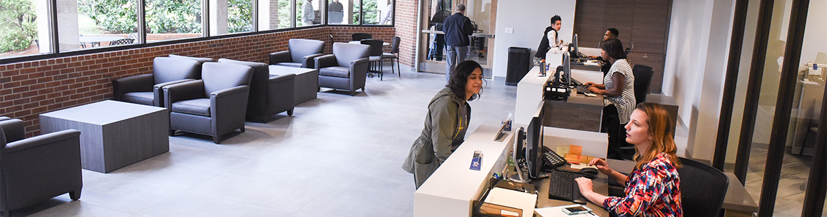 A view of the Belmont Central lobby 