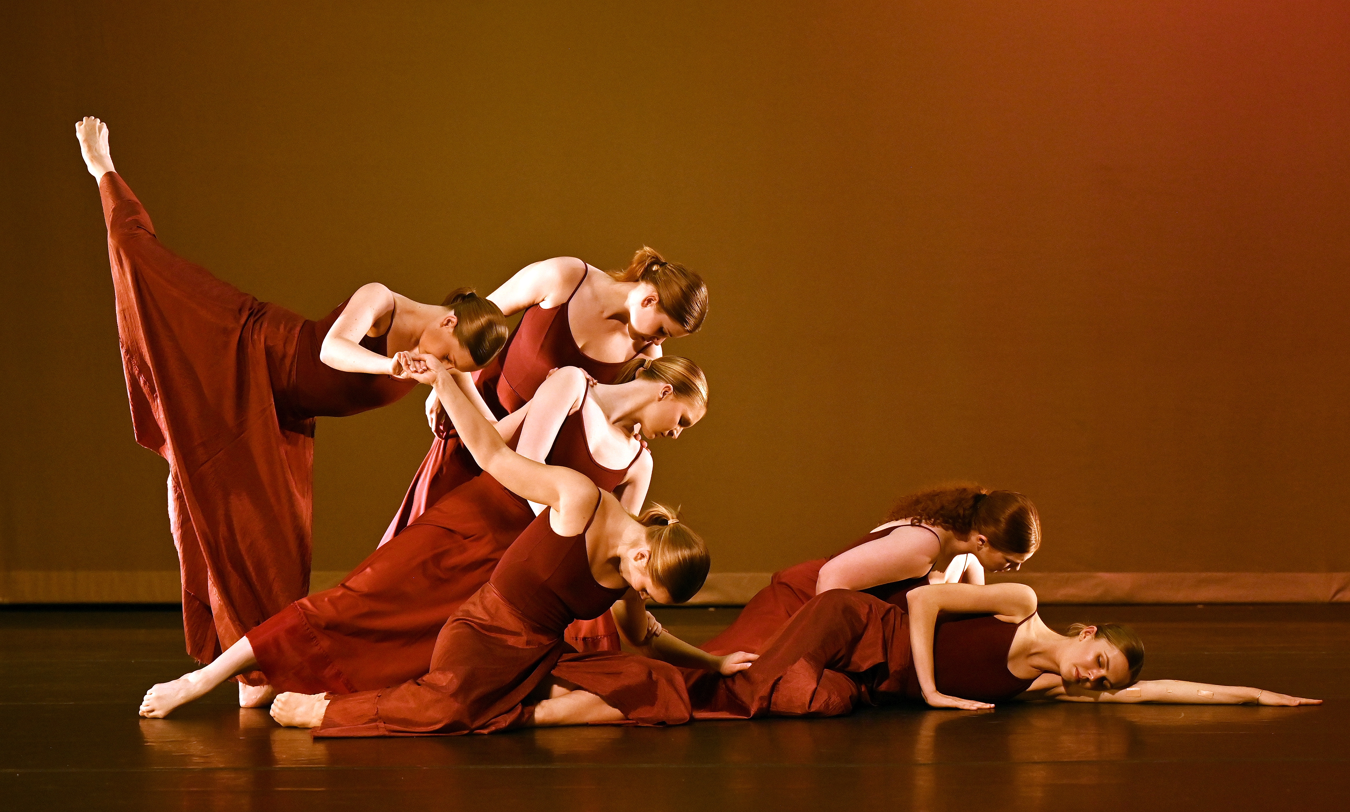 Dance Composition performed by theatre students on stage