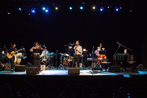 Faculty Jazz Ensemble performs on stage