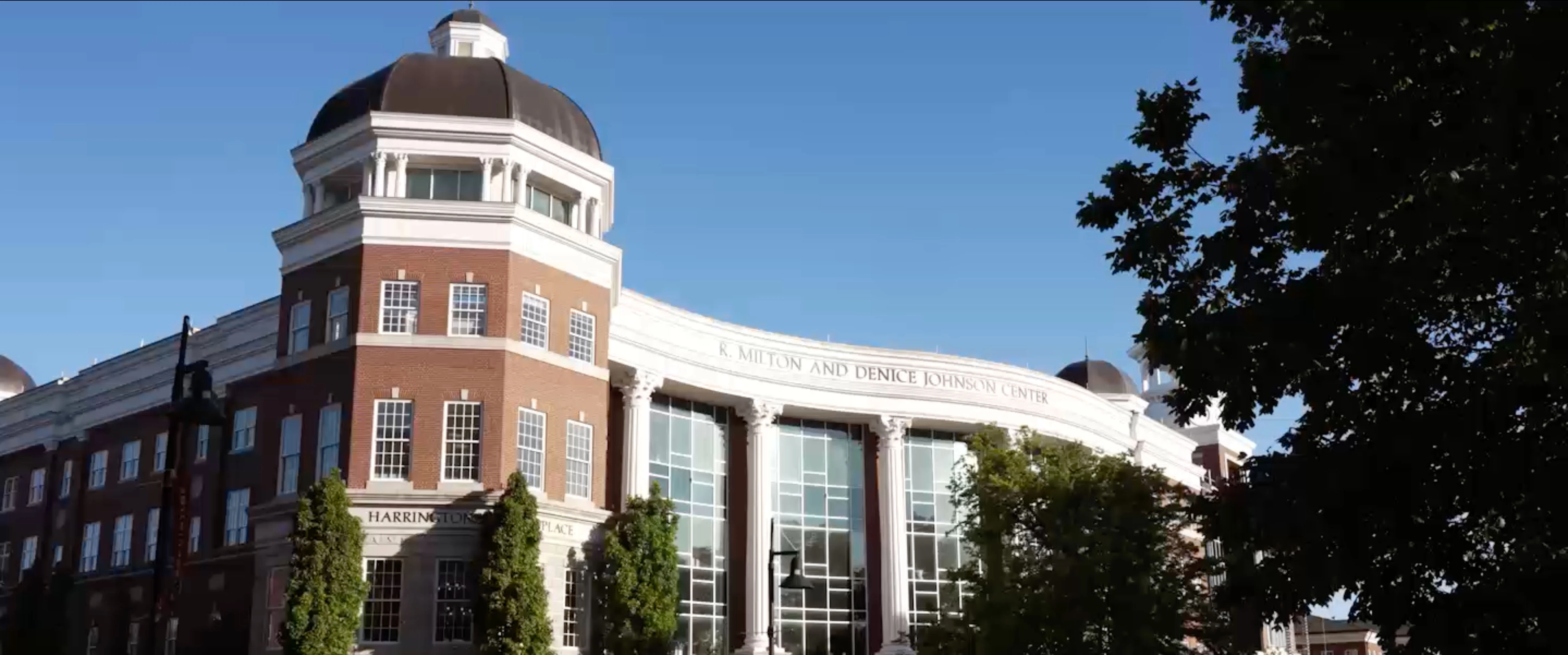 View of the east side of the R. Milton & Denice Johnson Center