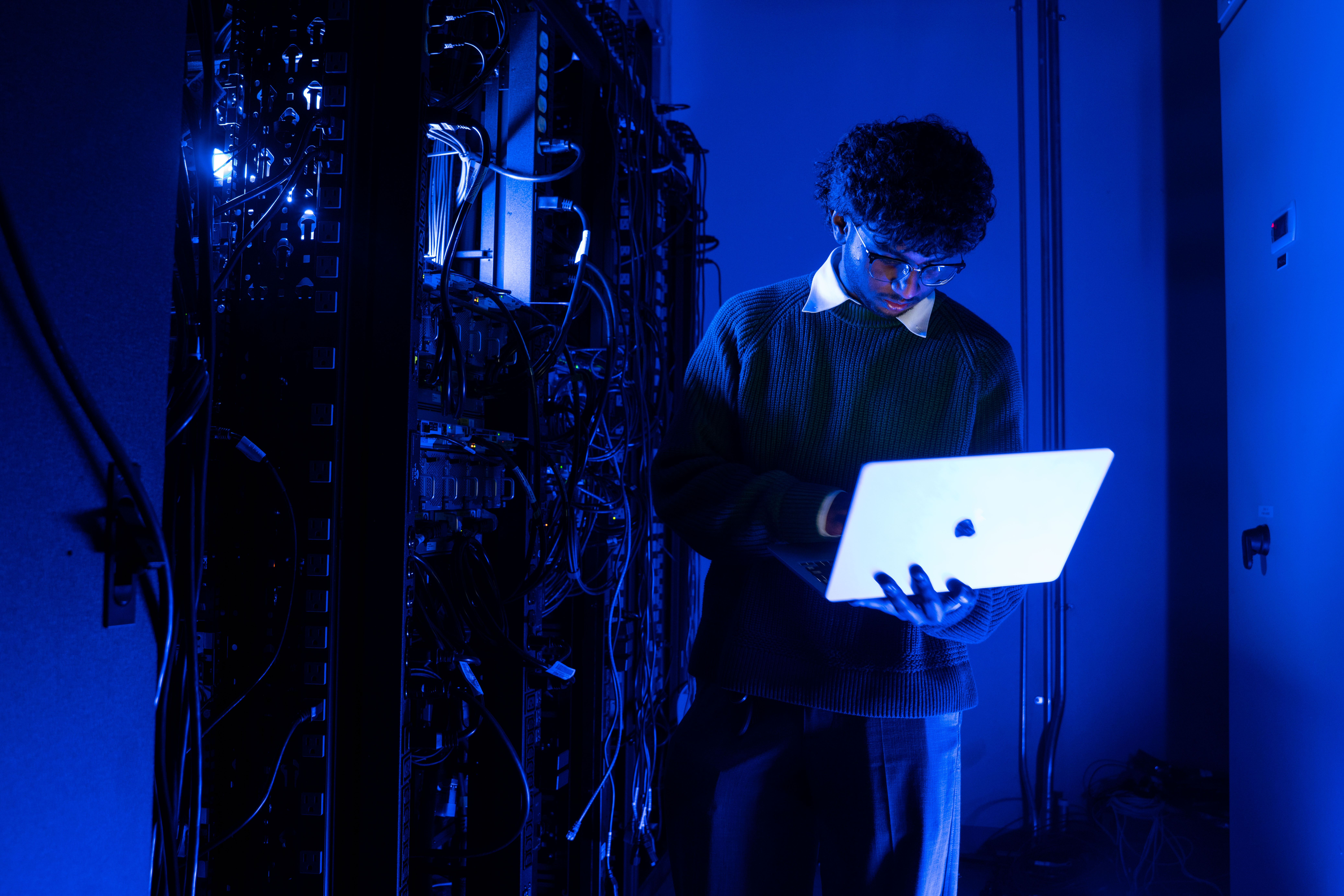 Student learning on computer.