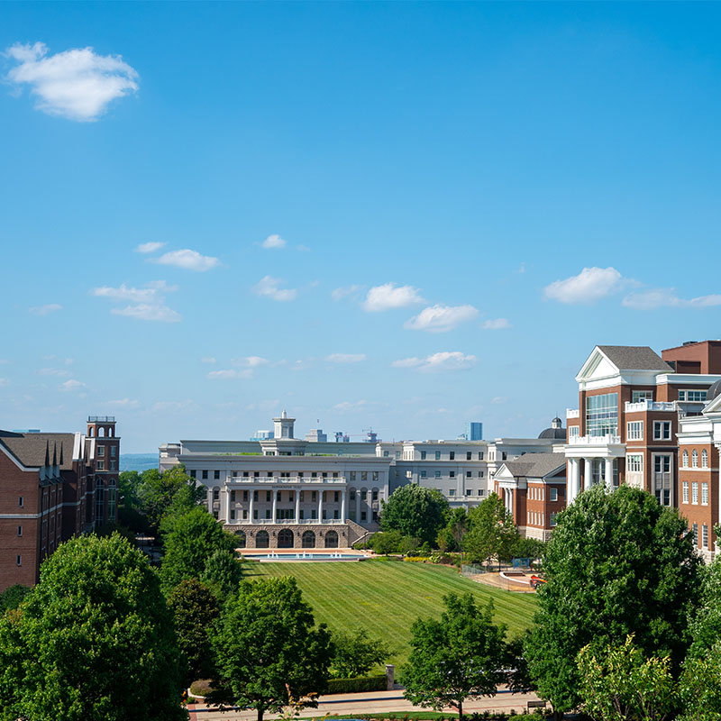 A view of Belmont's North Lawn