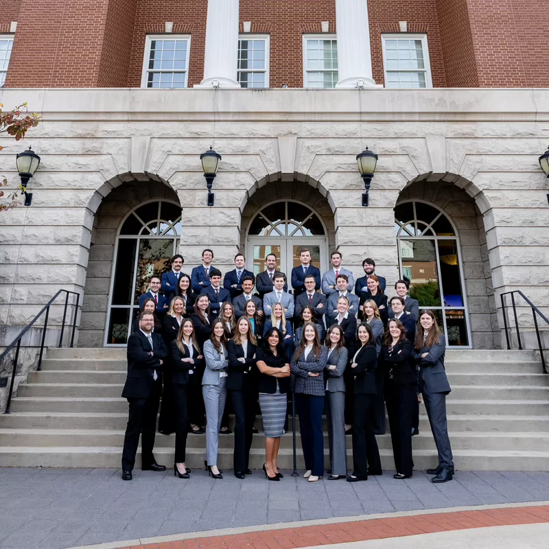 Member of the Executive Board of the Belmont Law Review posing for a photo
