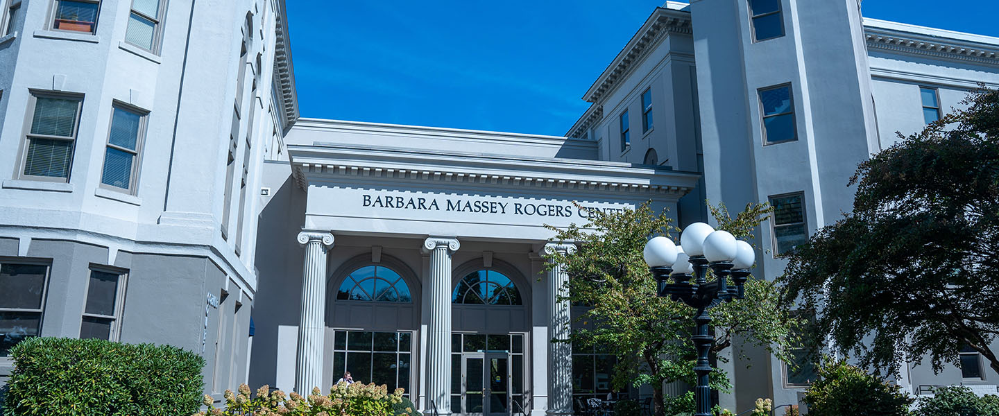 A view of the Barbara Massey Rogers Center