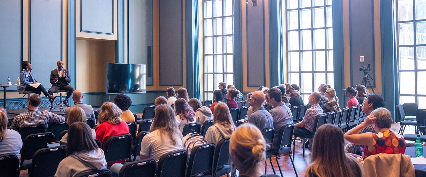 Students listen to Erik A. Moses speak at CEMB Diversity Symposium