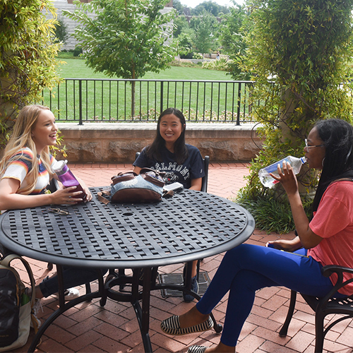 Students sitting at a table