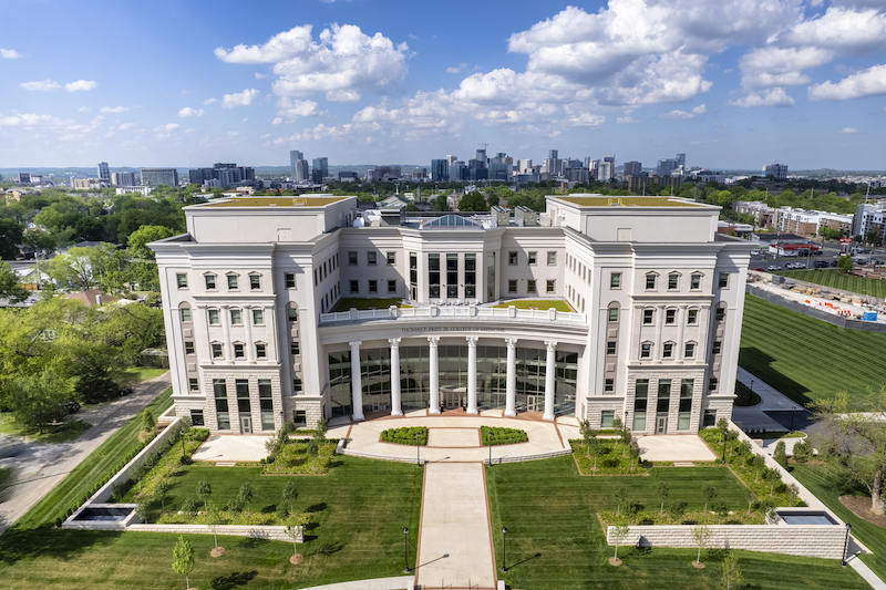 Frist College of Medicine exterior as viewed from Acklen Avenue.