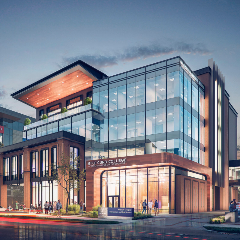 Rending of the Curb College on Music Row Building