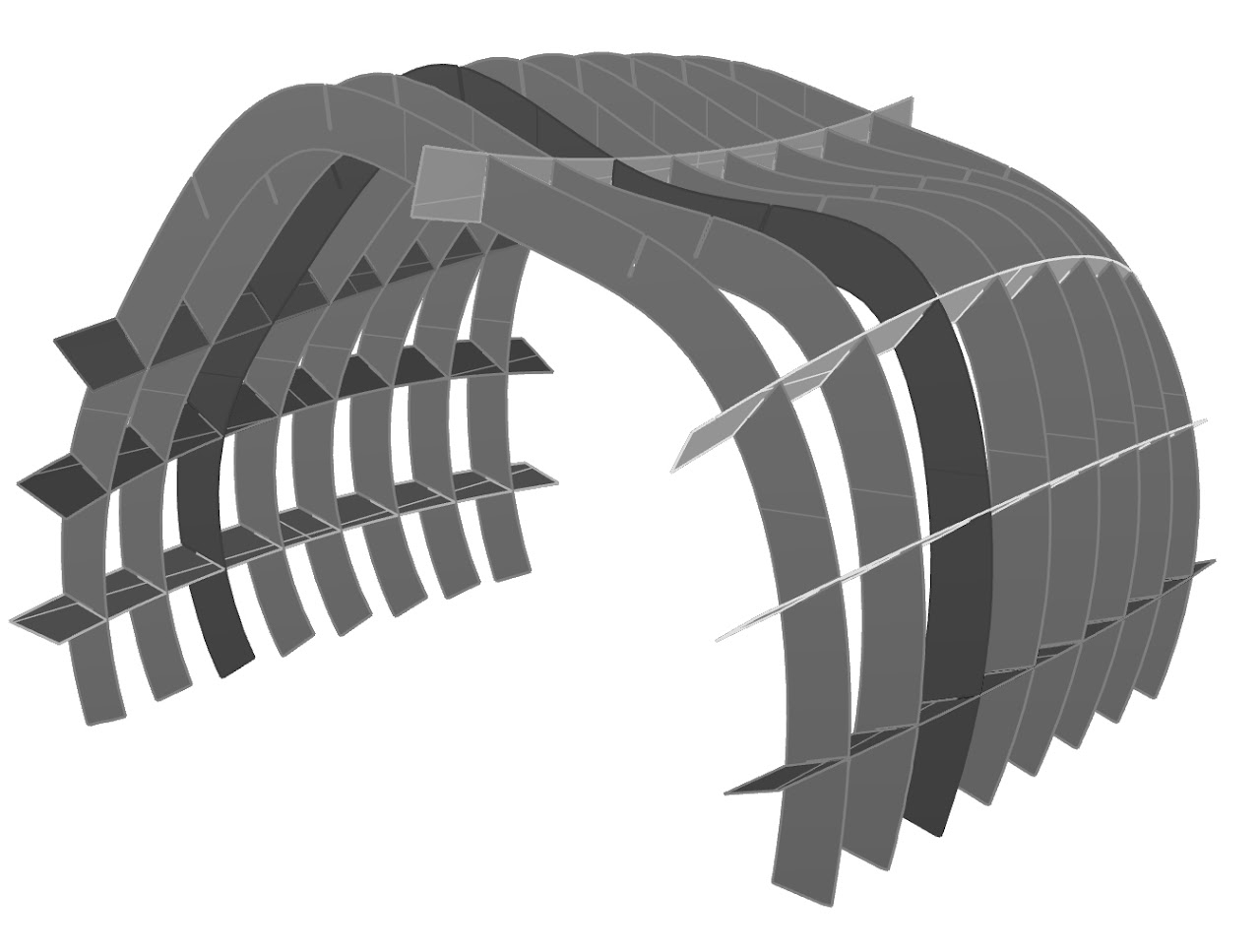 Computer Model of Waffle Pavilion