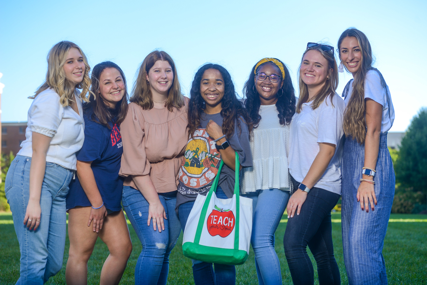 Chasity and her classmates at Belmont