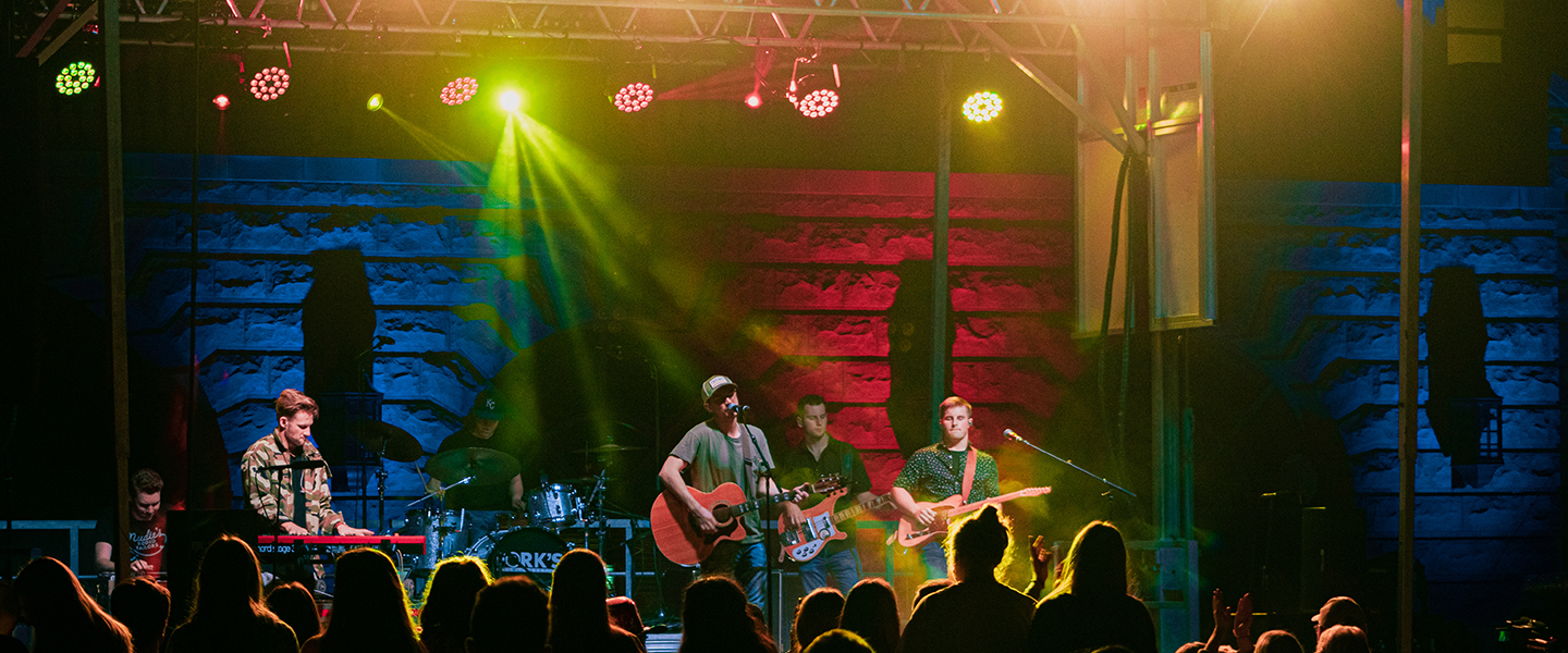 College of Music & Performing Arts students performing a concert in front of an audience