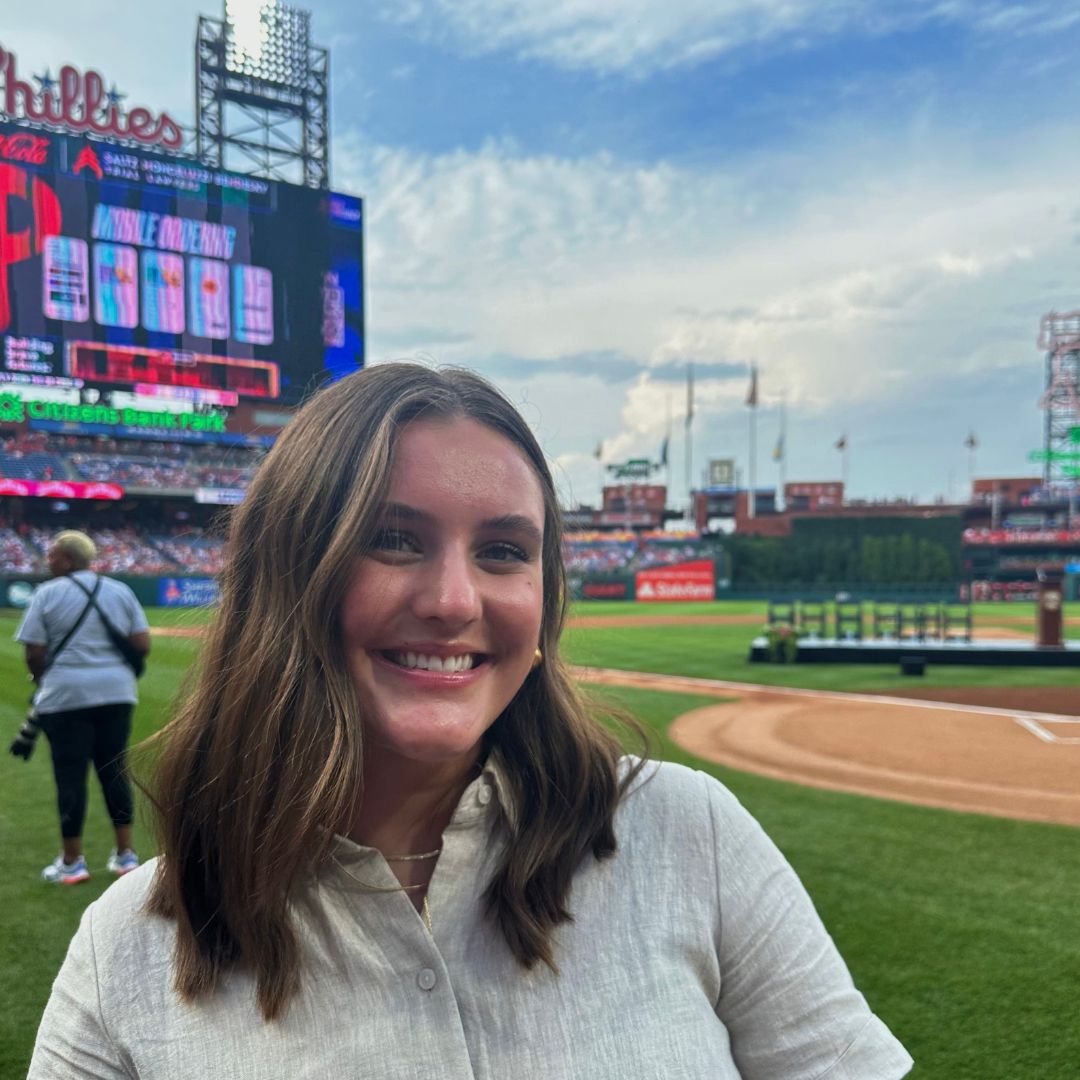 Kathryn Quinn at Citizens Bank Park in Philadelphia 