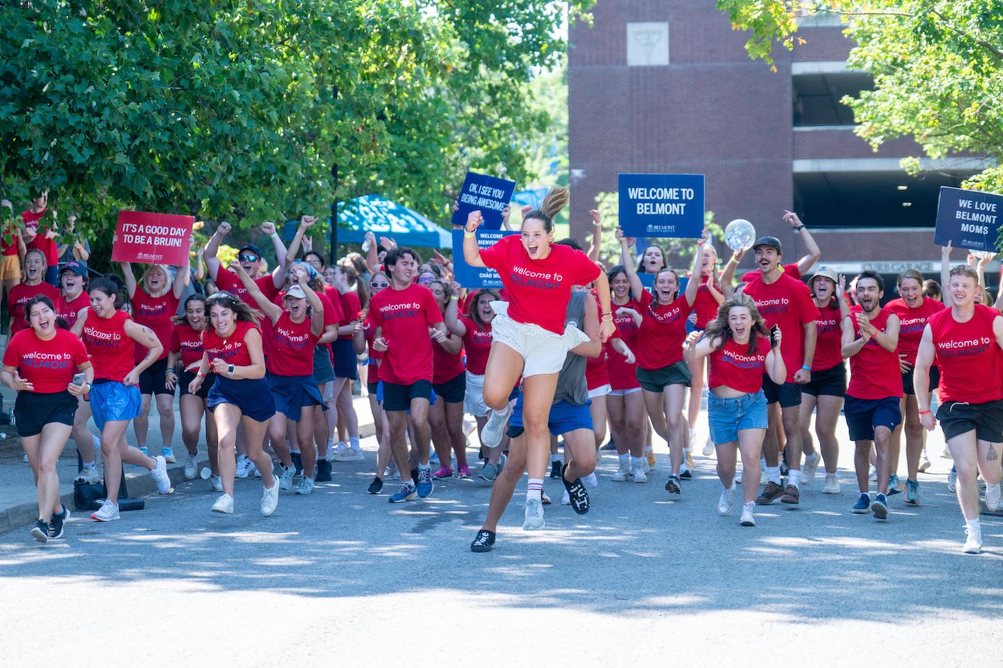 students running