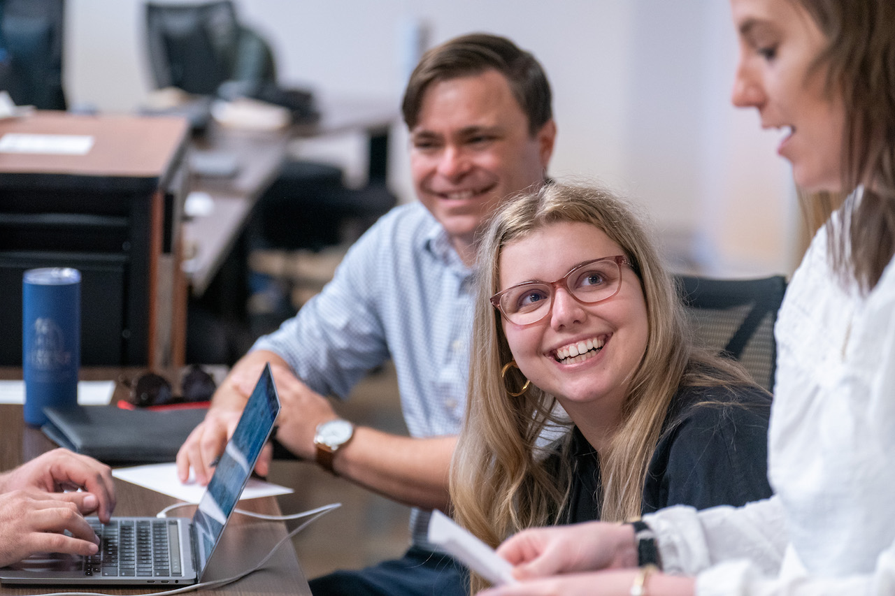 Students sitting at a table