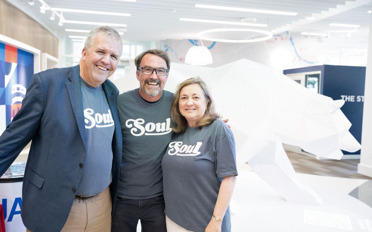 Greg Jones and Susan Jones and photographer Sam Simpkins at Popsicles with President Pop-Pop