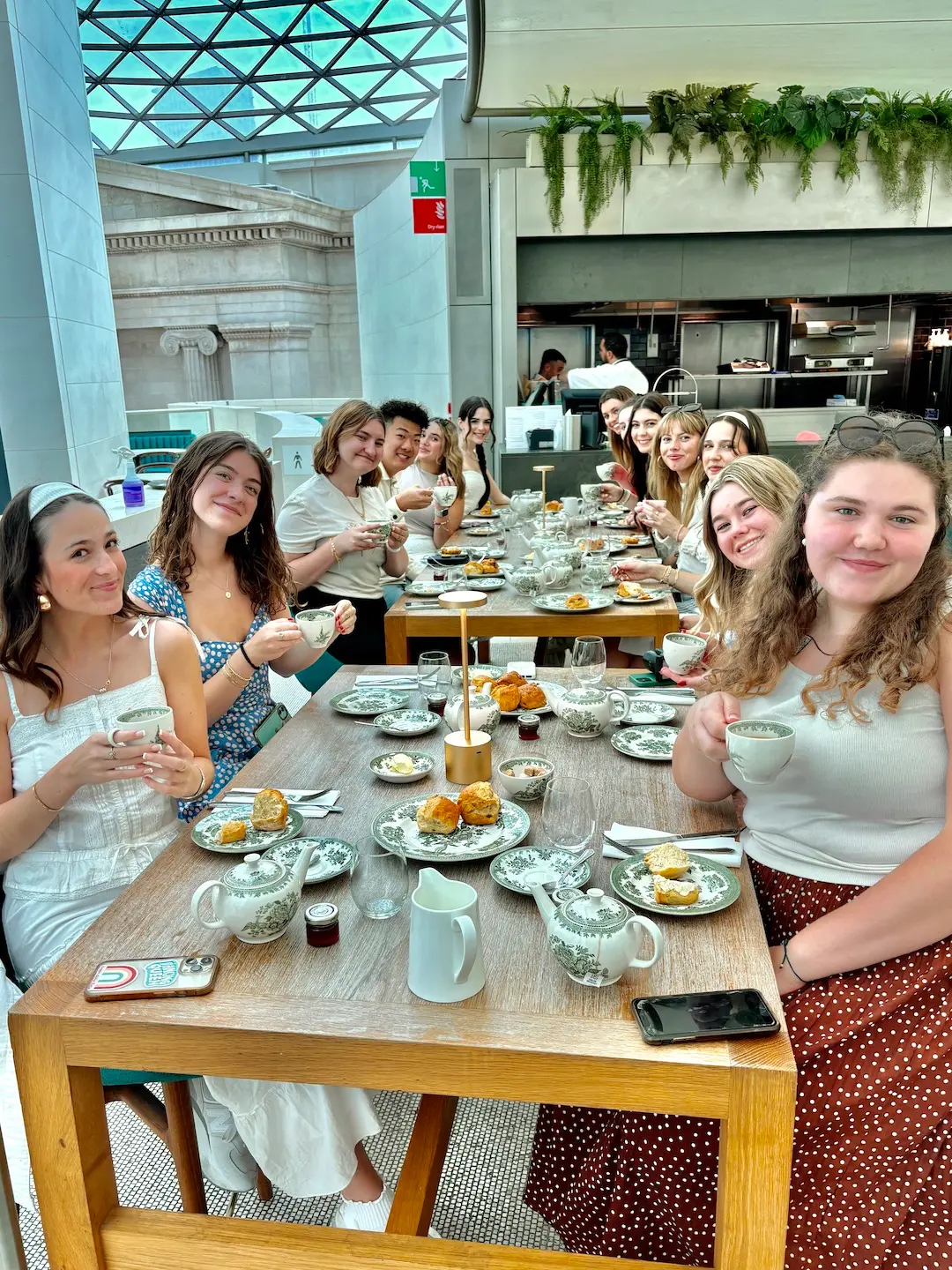 Afternoon tea at the British museum in London