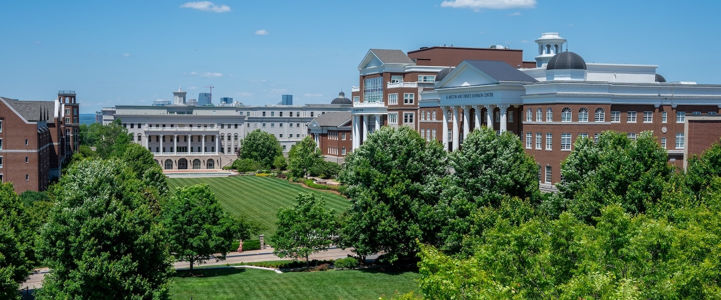 Campus looking out to main lawn. 