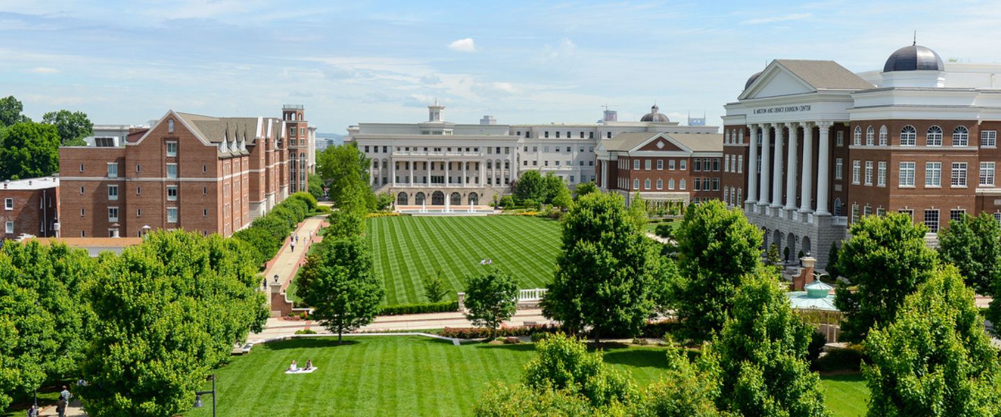 Belmont campus from above 