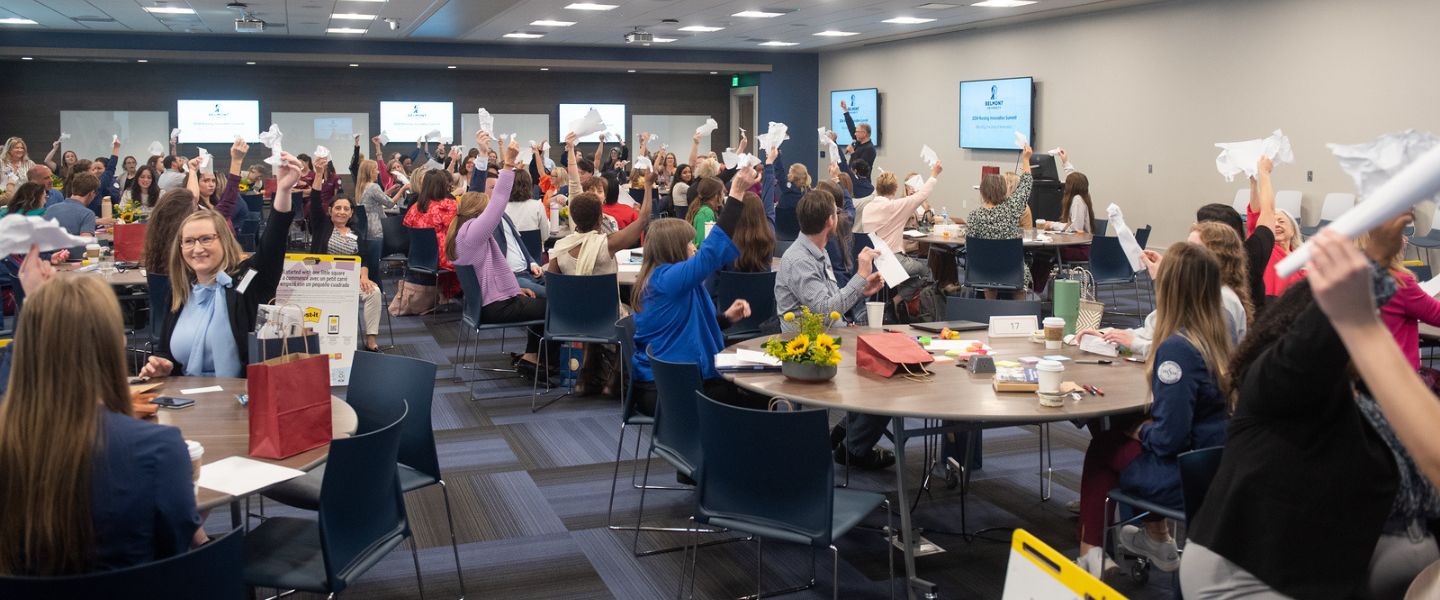 Nursing professionals participate in creative exercise at the Nursing Innovation Summit