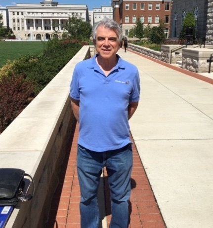 Bob Guerra on his first day of classes at Belmont University.