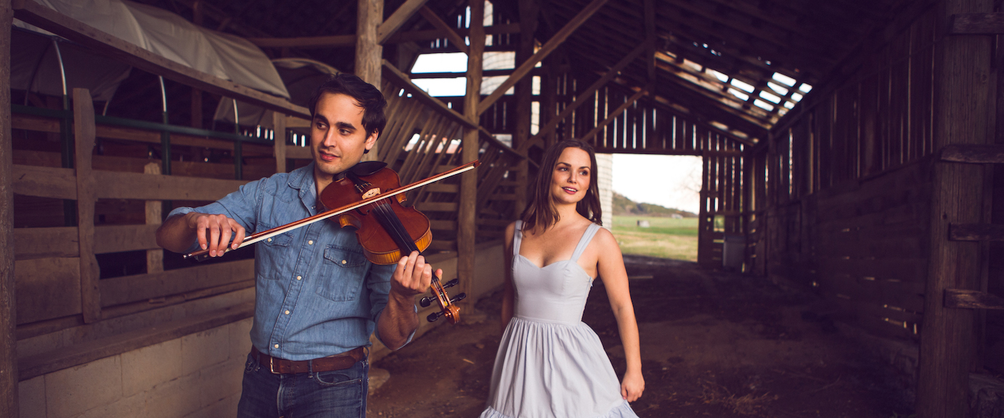 Douglas playing fiddle