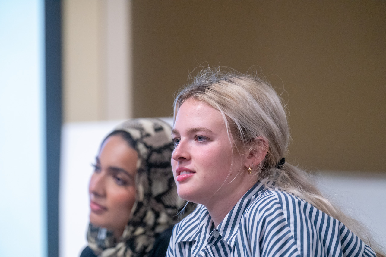 Two female summit attendees