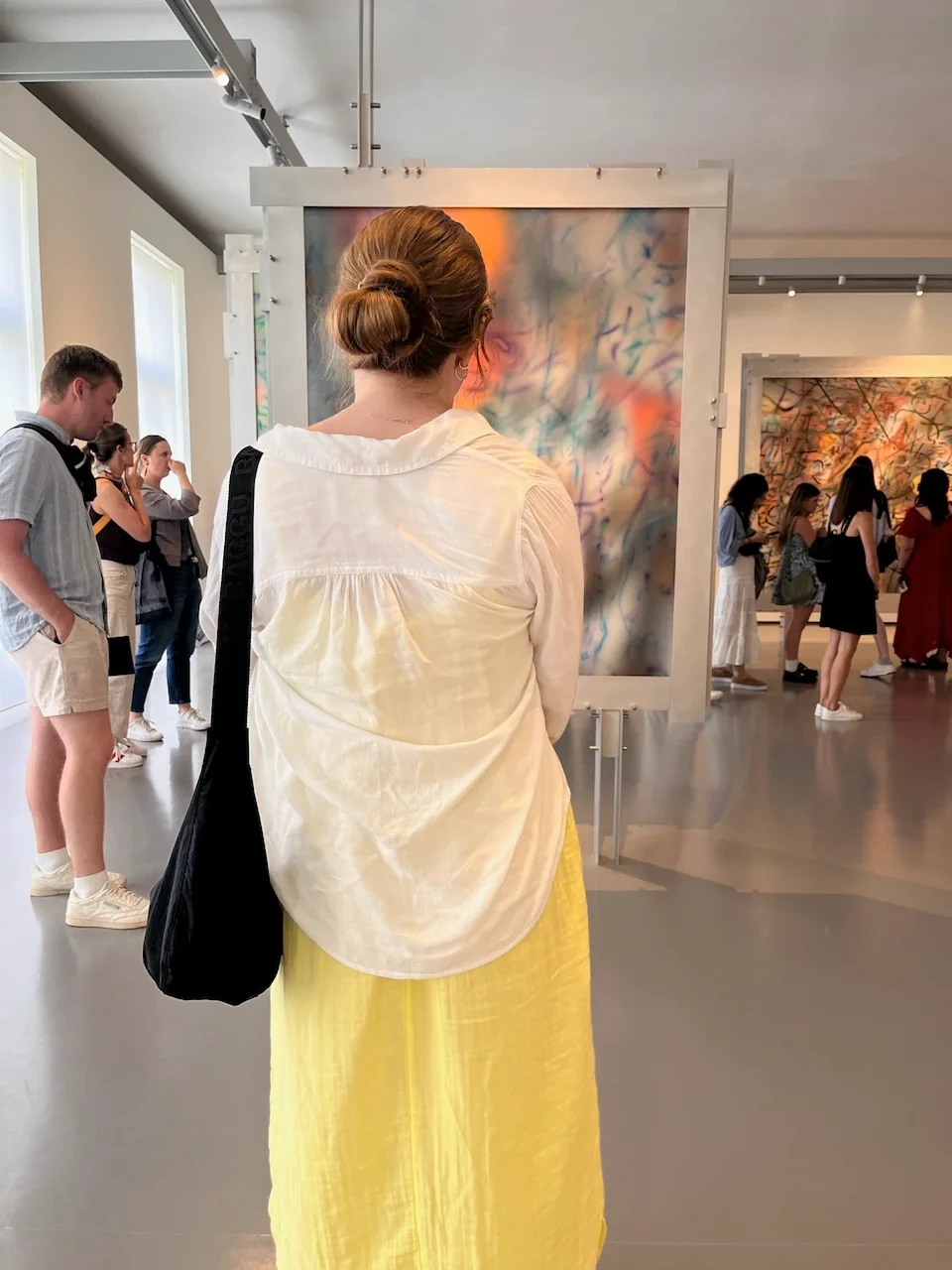O'More student observes art at a museum