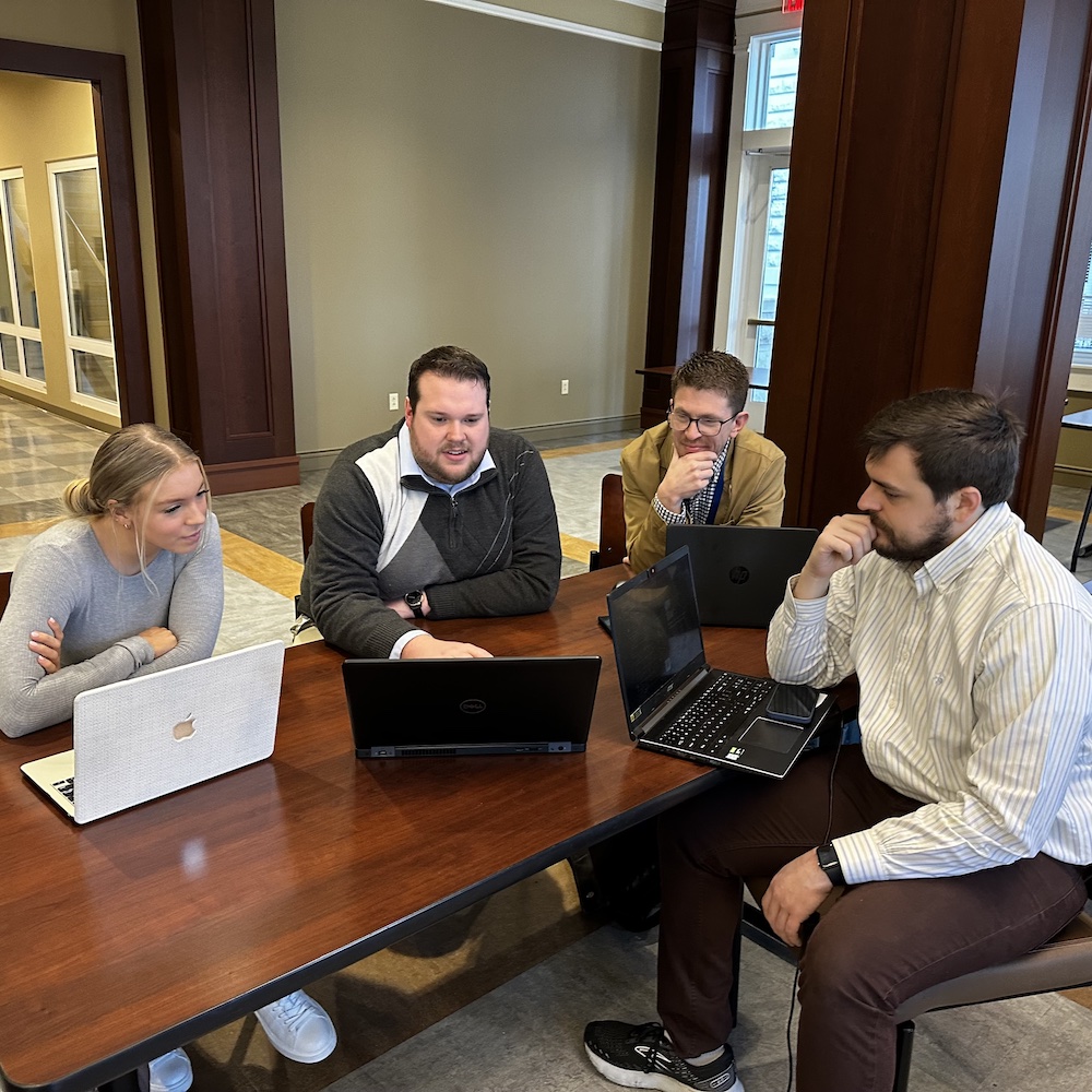 Law students at the legal services clinic