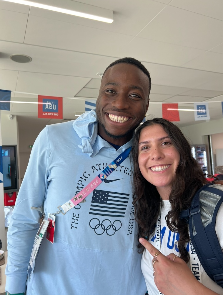 Sabrina with Olympian