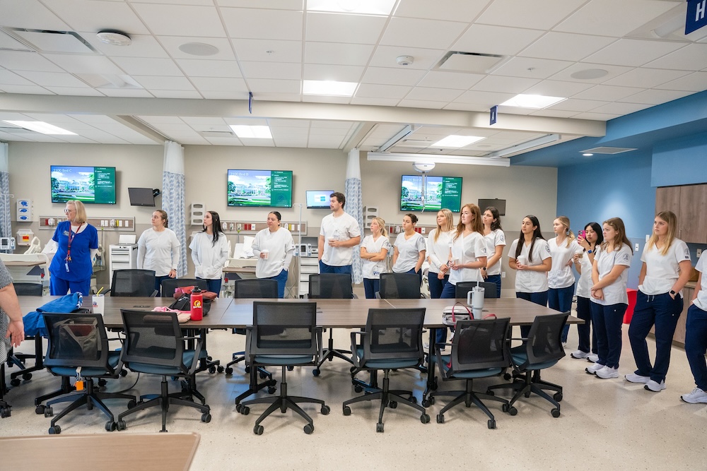 Students in the Simulation Center