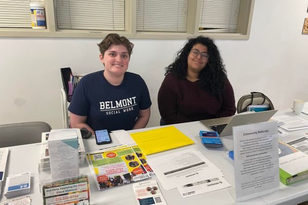 Students working a clinic at The Branch