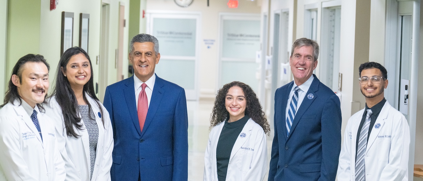 Sam Hazen, Anderson Spickard and four medical students