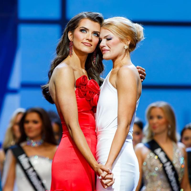 Cassie Donegan and Sadie Schiermeyer on Miss America stage