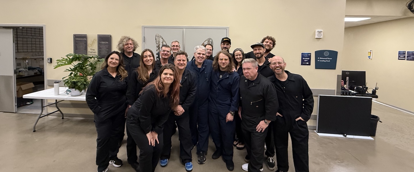 orchestra members backstage