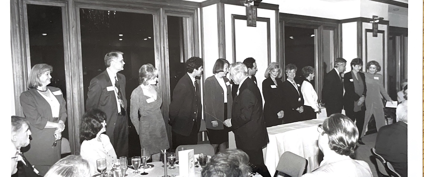 a historic photo of a FAB meeting