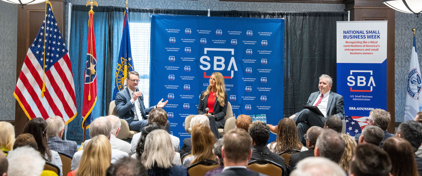 Three speaker at SBA event