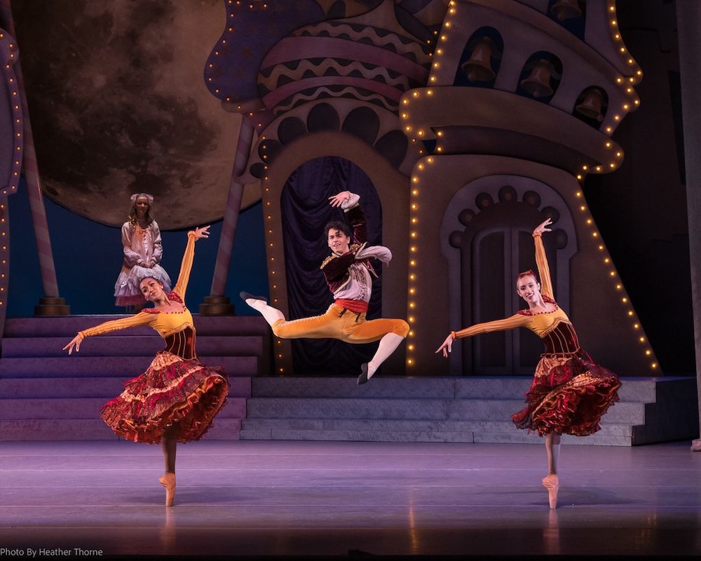 Lankford dances with other ballerinas on stage