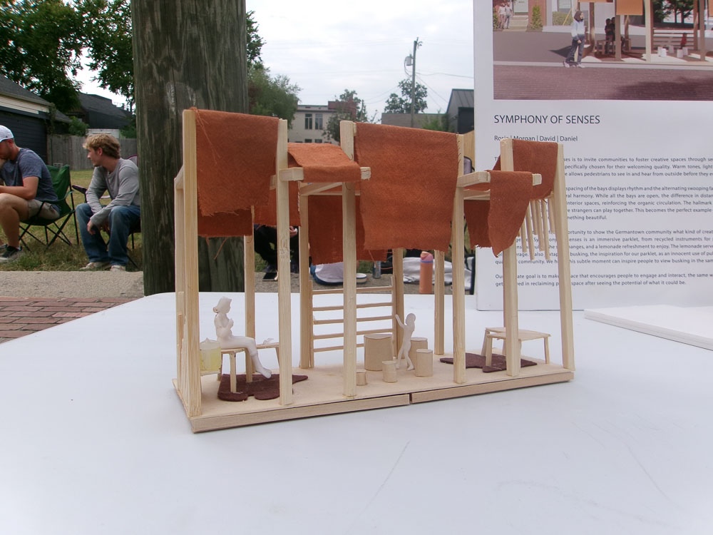 miniature model of parklet