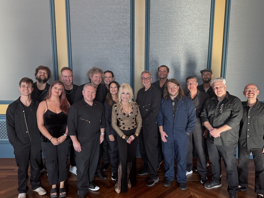 members of orchestra with dolly parton