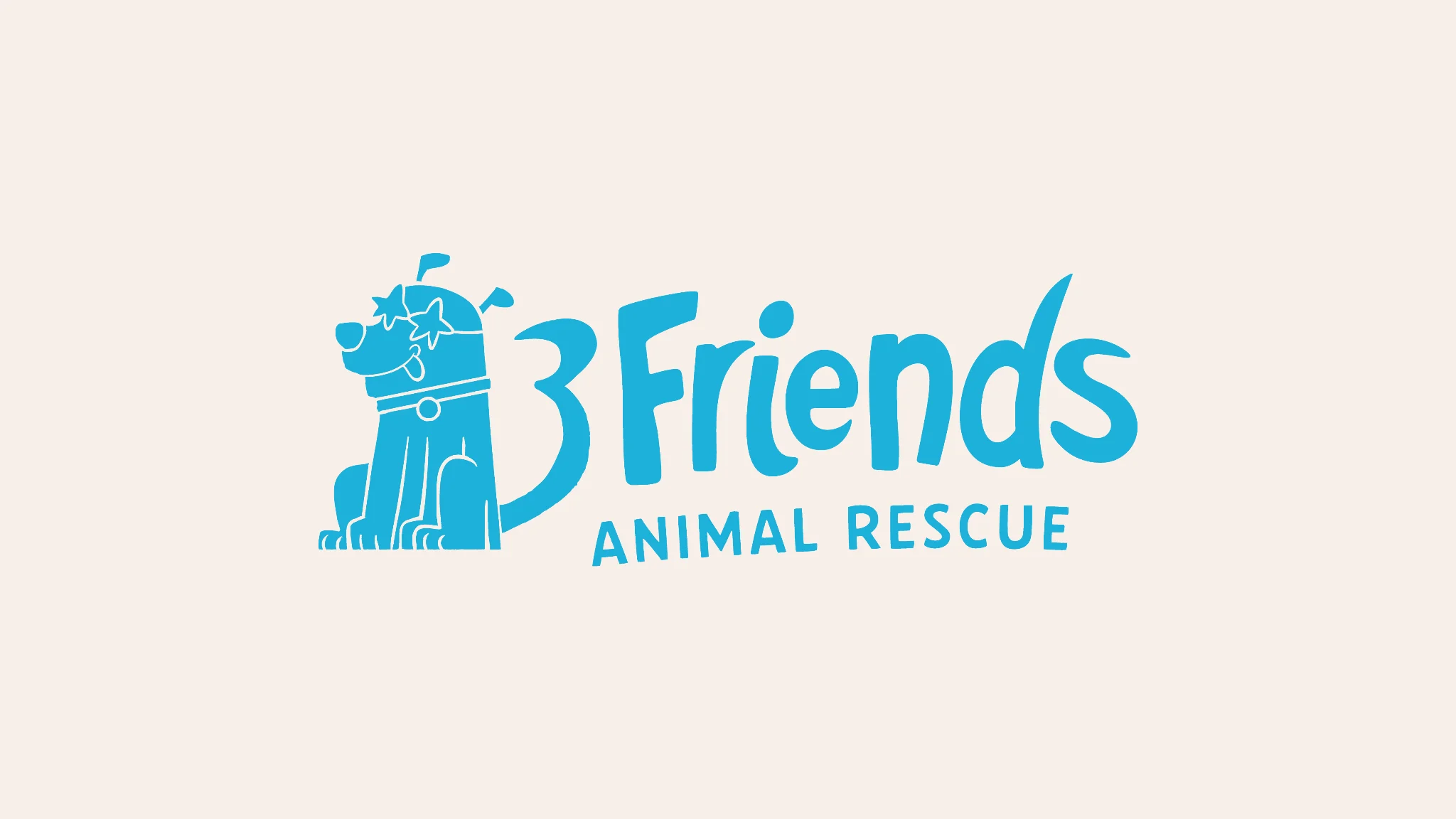 Designed logo for 3 Friends Animal Rescue