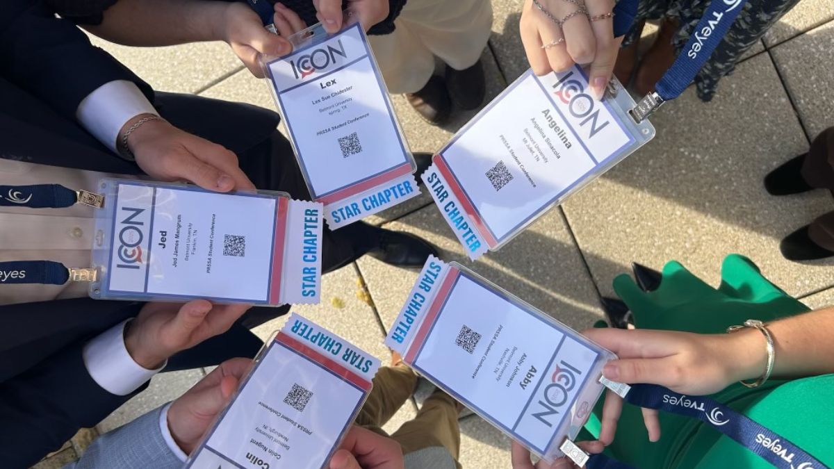 PRSSA awards nametags