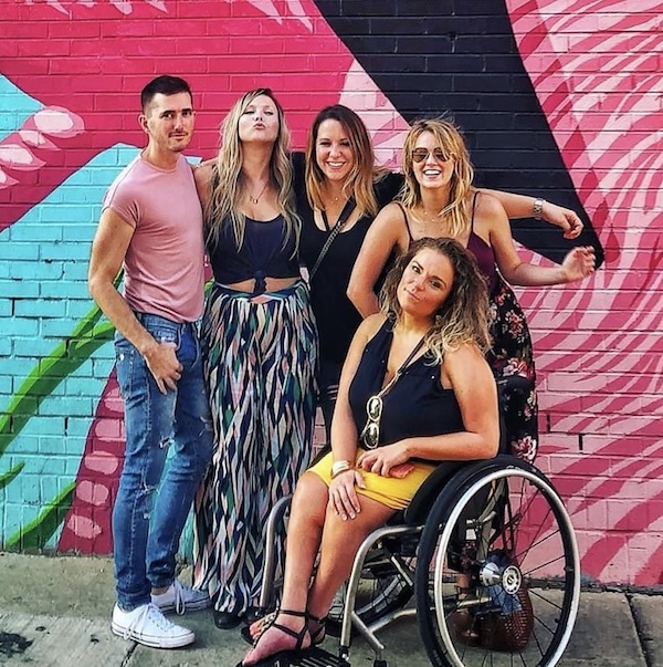 Adam and a group of friends from Belmont