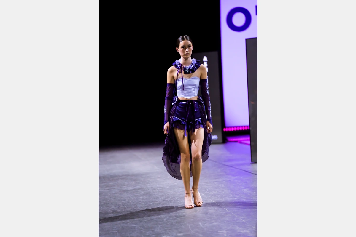 Model walks in show