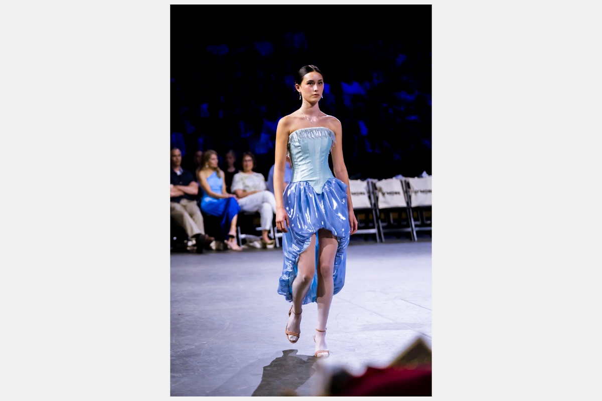 Model walks in show