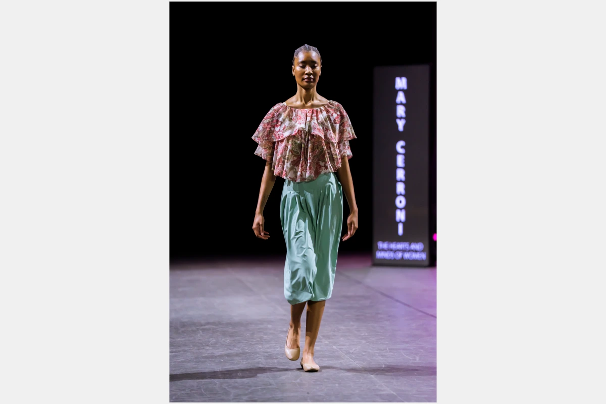 Model walks in show